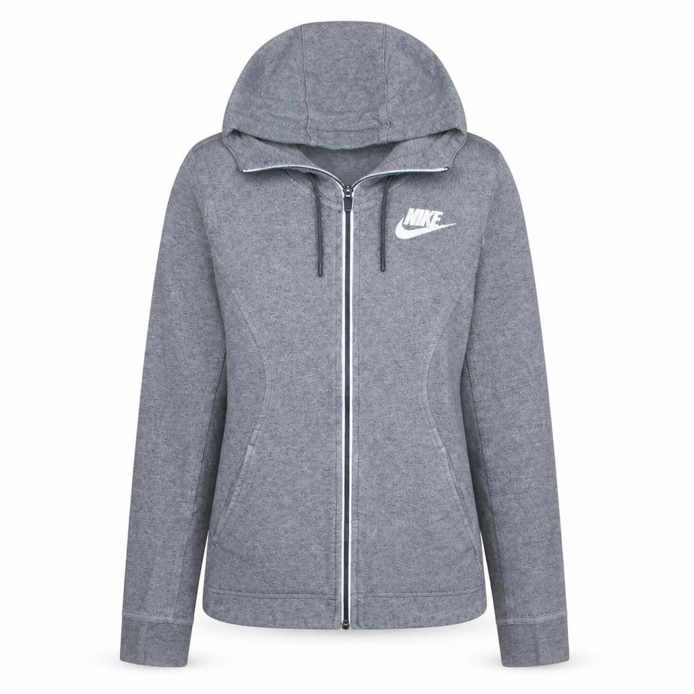Nike Womens Grey Full Zip Hoodie XS Cotton Blend Sportswear
