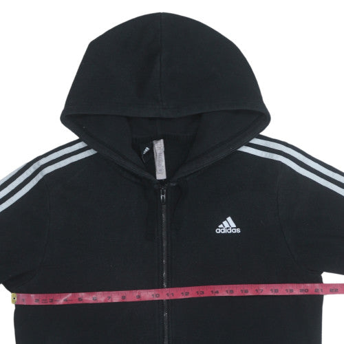 Adidas Men Black Full Zip Hoodie Size M Sports Fleece Sweatshirt