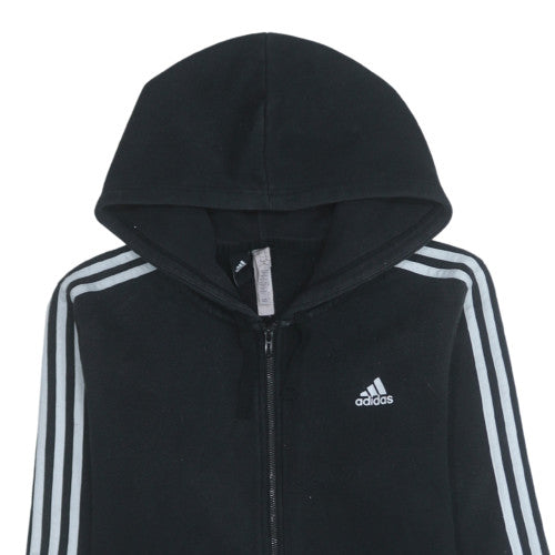 Adidas Men Black Full Zip Hoodie Size M Sports Fleece Sweatshirt