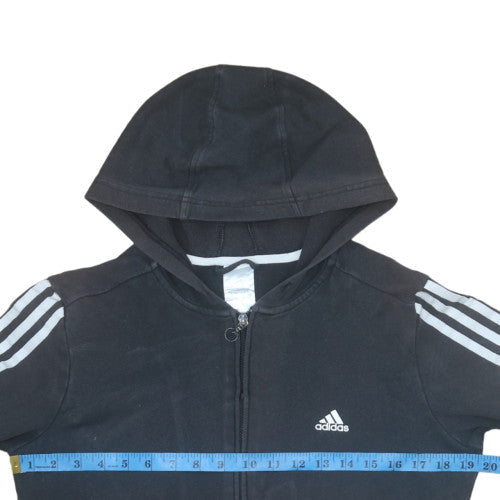 Adidas Womens Black Full Zip Hoodie Sweatshirt Size M