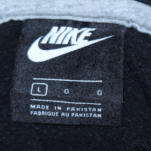 Nike Mens Black Large Pullover Hoodie Classic Fleece Sweatshirt