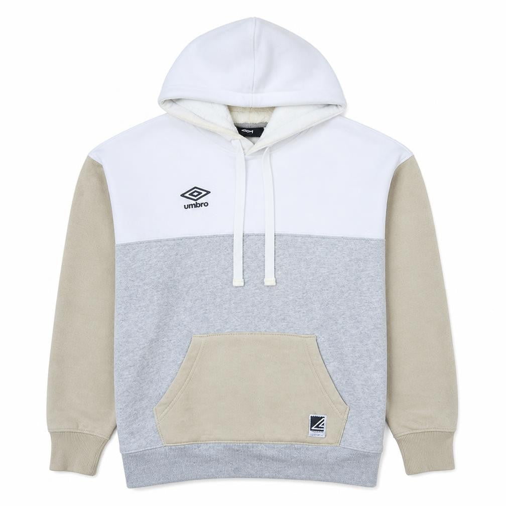 Umbro Men’s Beige White Grey Pullover Hoodie Size M