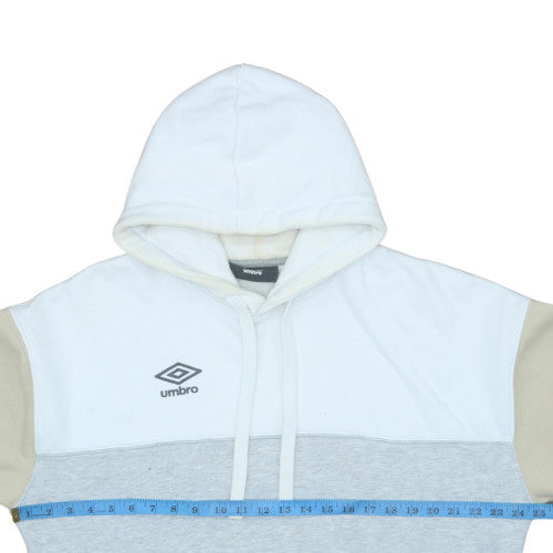 Umbro Men’s Beige White Grey Pullover Hoodie Size M