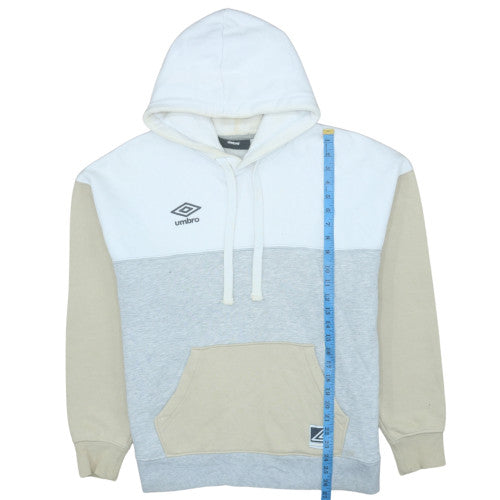 Umbro Men’s Beige White Grey Pullover Hoodie Size M