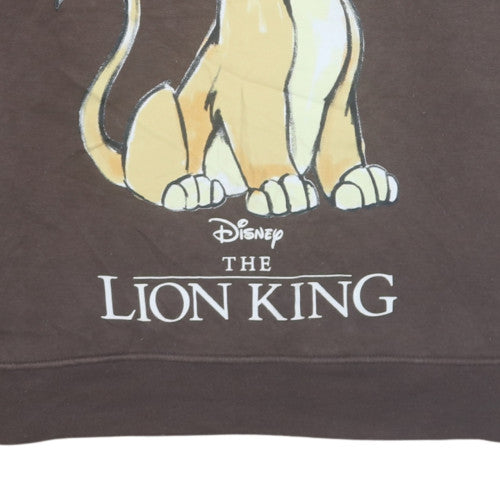 Disney Women Brown The Lion King Sweatshirt Size S Crew Neck Pullover