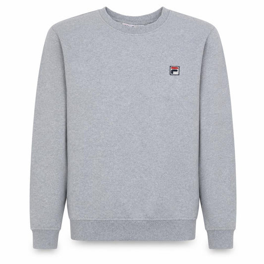 Fila Men's Grey Crew Neck Sweatshirt S Regular Fit Logo Pullover