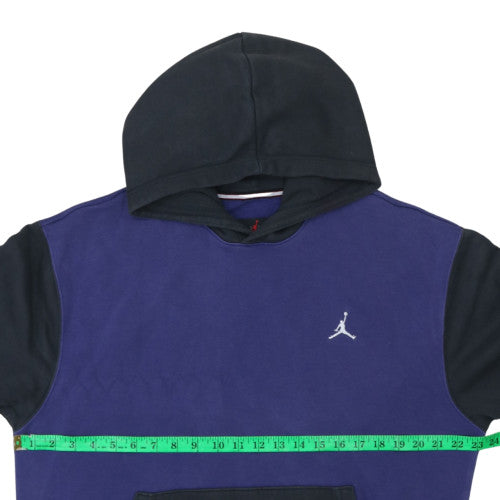 Jordan Men's Blue Pullover Hoodie Medium Regular Fit Logo Fleece