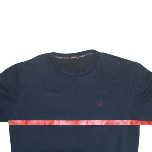 Calvin Klein Men's Blue Crew Neck Pullover Sweatshirt M