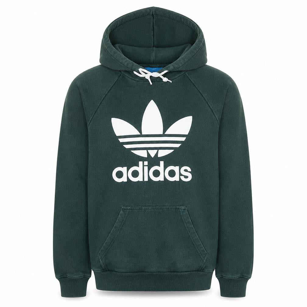 Adidas Men's Green Pullover Hoodie Size S Regular Fit Sports Style