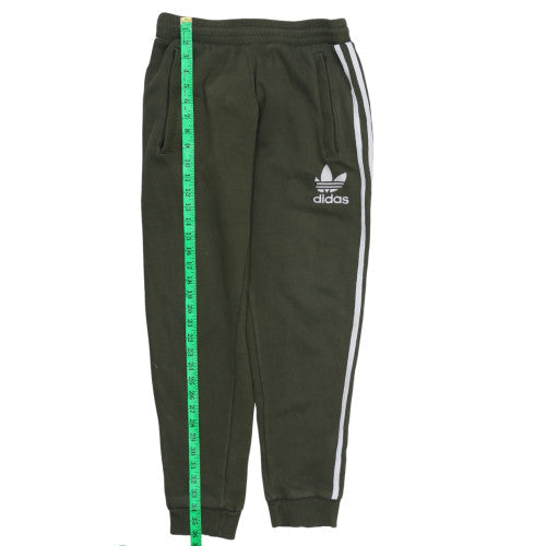 Adidas Men's Green Jogger Sweatpants S Regular Fit Logo Stripe