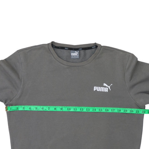 Puma Men's Grey Crew Neck Pullover Sweatshirt Size S