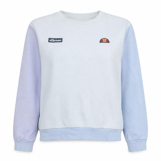 Ellesse Women Blue Colourblock Crew Neck Pullover Sweatshirt UK 10