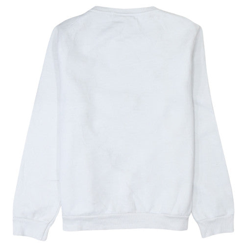 Disney Women White Mickey Mouse Sketch Sweatshirt Size M