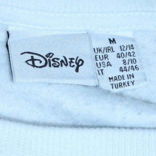 Disney Women White Mickey Mouse Sketch Sweatshirt Size M