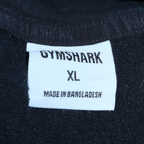 Gymshark Women's Black XL Pullover Hoodie with Logo Detail