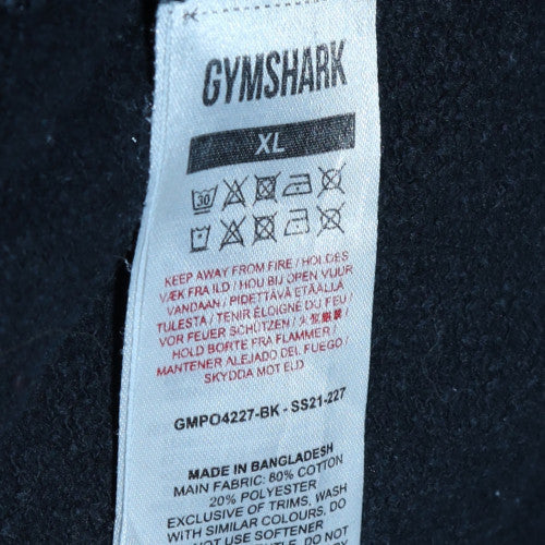 Gymshark Women's Black XL Pullover Hoodie with Logo Detail