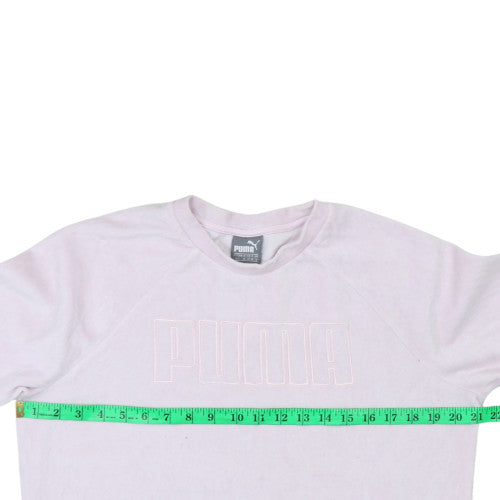 Puma Women's Pink Crew Neck Long Sleeve Pullover Sweatshirt Size 10