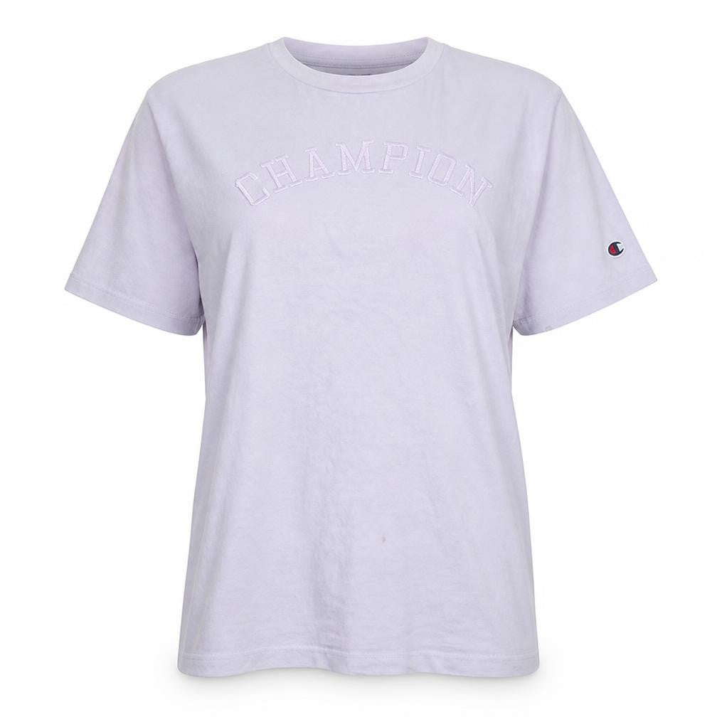 Champion Womens White Embroidered Logo T-Shirt Size M