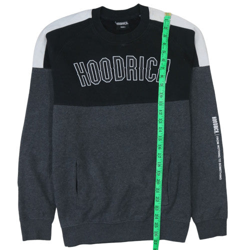 Hoodrich Men’s Grey Small Pullover Sweatshirt with Logo Design