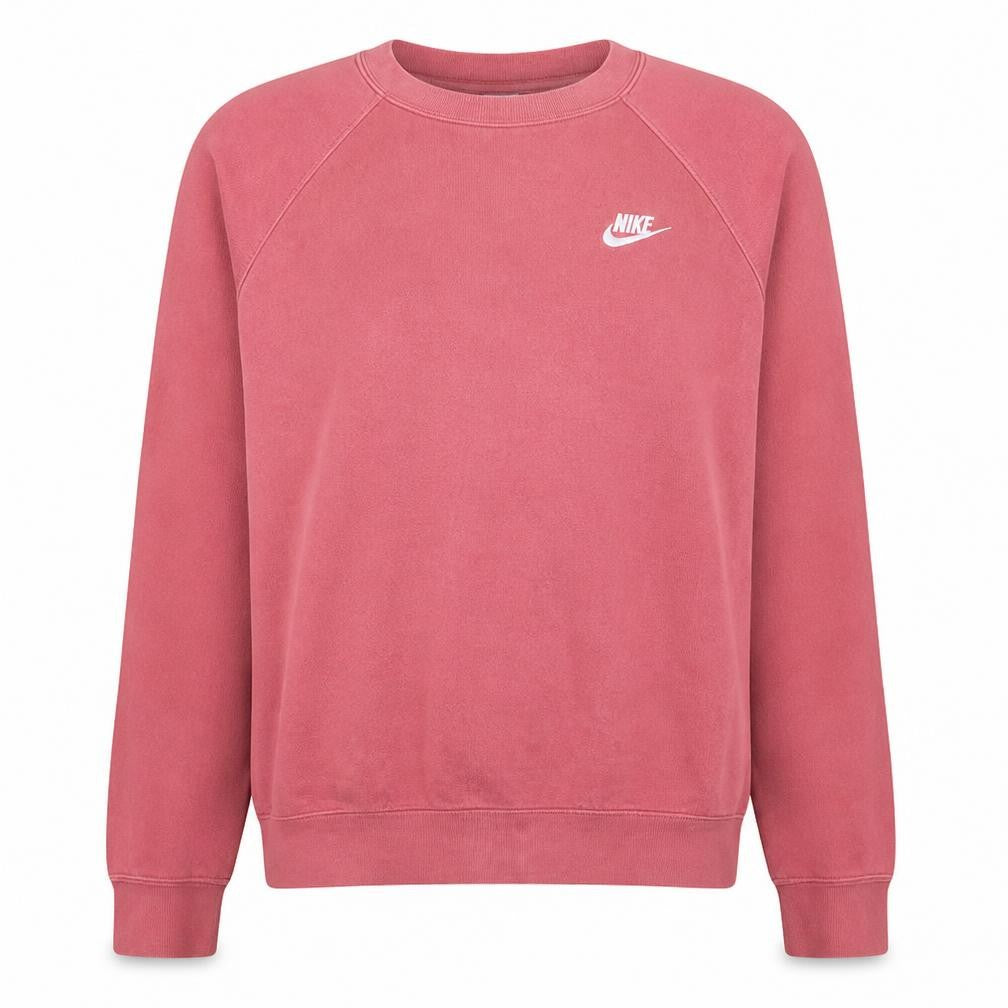 Nike Womens Pink Crew Neck Pullover Sweatshirt Size M Cotton Blend