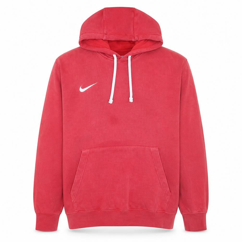 Nike Men's Red XL Pullover Hoodie with Logo and Kangaroo Pocket