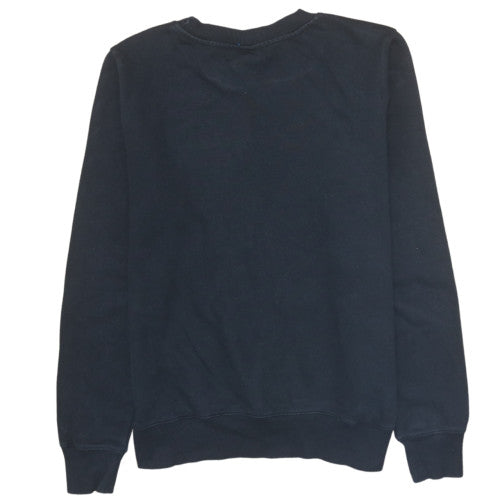 Champion Mens Black Large Pullover Sweatshirt Crew Neck Logo Cotton Blend