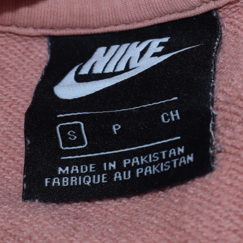 Nike Men Pink Pullover Hoodie Small Fleece Cotton Blend