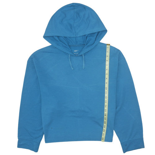 Nike Women Blue Dri-FIT Pullover Hoodie Size M Yoga Sweatshirt
