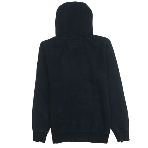 Quiksilver Men's Black Pullover Hoodie Small Logo Graphic Sweatshirt
