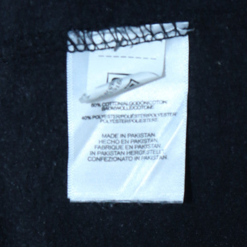 FILA Men's Black Small Pullover Hoodie with Logo Pocket