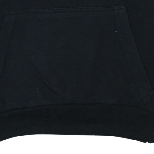 FILA Men's Black Small Pullover Hoodie with Logo Pocket