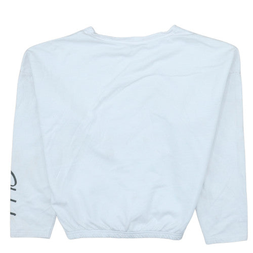 Disney George Women White Stitch Pullover Sweatshirt Size 8-10