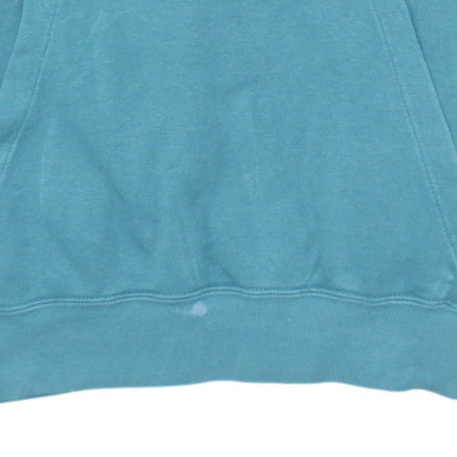 Nike Womens Blue Pullover Hoodie Size L Cotton Blend Casual