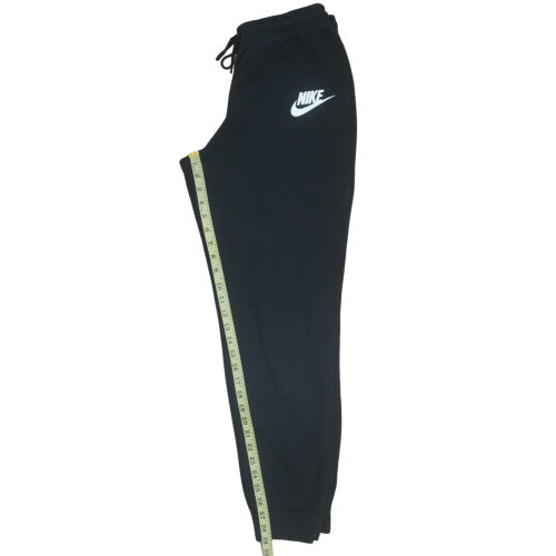 Nike Men's Black Fleece Jogger Trousers L Regular Fit Drawstring