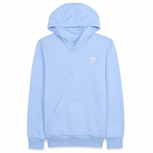 Adidas Girls Blue Pullover Hoodie Size 14 Years Fleece Logo Hooded Sweatshirt