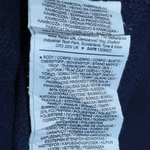 Nike Men's Blue Pullover Hoodie M Regular Fit Fleece Sweatshirt