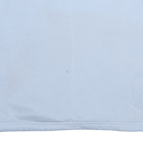 Adidas Women’s Light Blue 1/2 Zip Sweatshirt UK 14 Classic Pullover