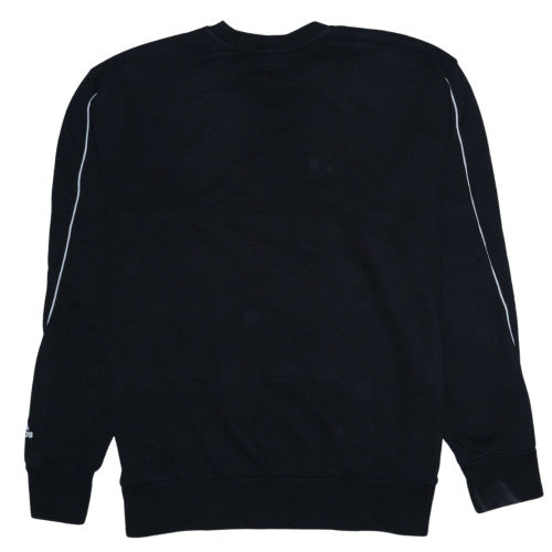 adidas Men's Black Pullover Sweatshirt M Regular Fit Crew Neck