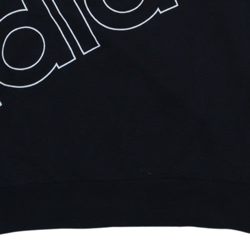 adidas Men's Black Pullover Sweatshirt M Regular Fit Crew Neck