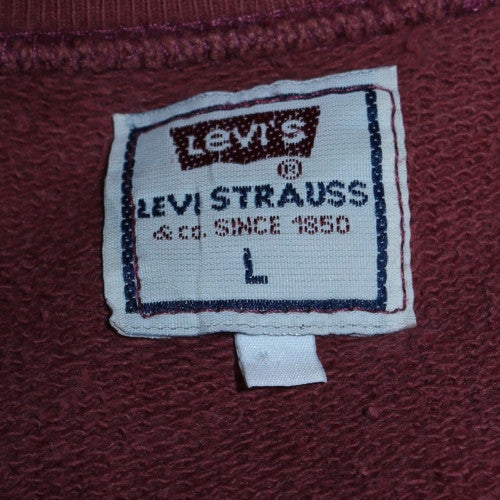 Levi’s Men’s Red California Logo Pullover Sweatshirt L Vintage