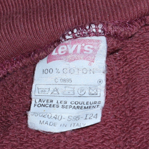 Levi’s Men’s Red California Logo Pullover Sweatshirt L Vintage