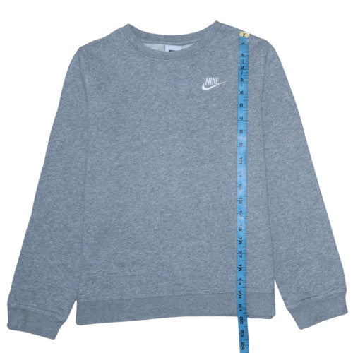 Nike Boys Grey Crew Neck Pullover Sweatshirt L 147-158cm Classic Fit
