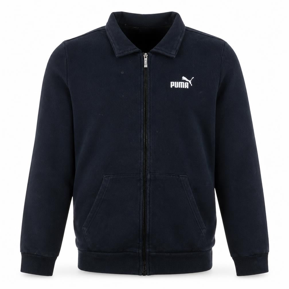 Puma Men's Black Full Zip Sweatshirt L Cotton Blend Casual