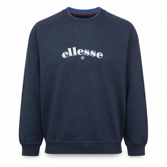 Ellesse Men's Navy Blue XL Crew Neck Pullover Sweatshirt