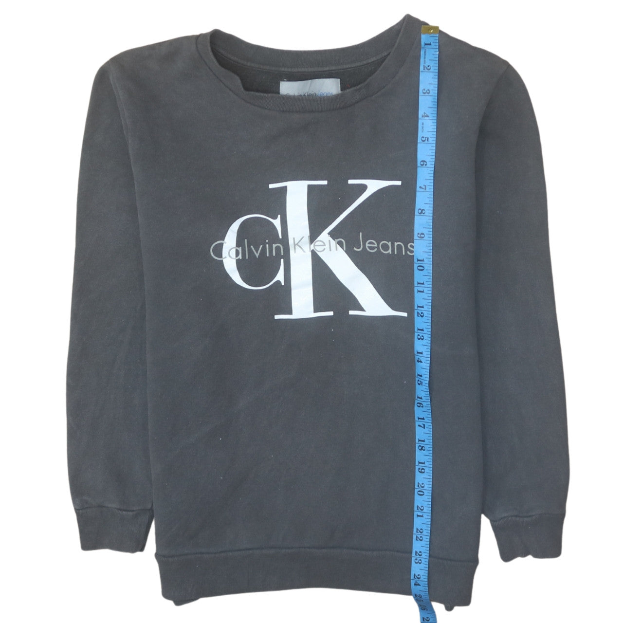 Calvin Klein Jeans Men's Black Logo Pullover Sweatshirt Size M
