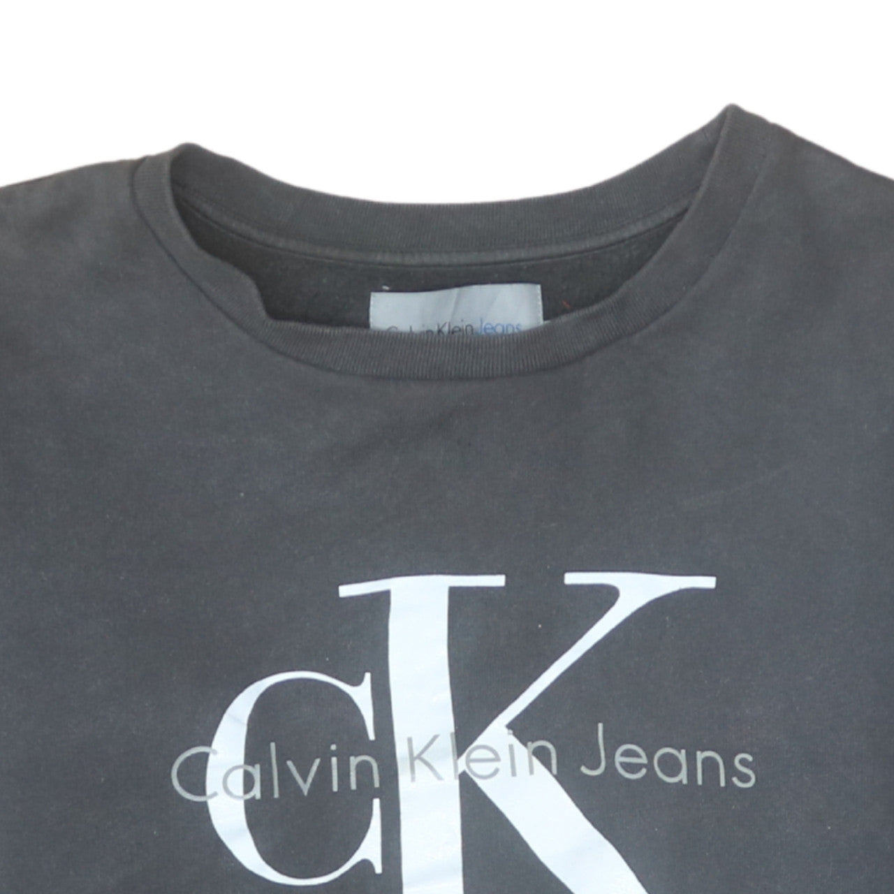 Calvin Klein Jeans Men's Black Logo Pullover Sweatshirt Size M