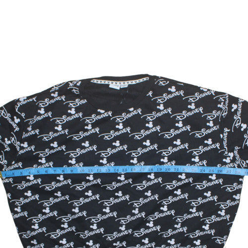 Disney Women Black XL Crew Neck Pullover Sweatshirt Mickey Print