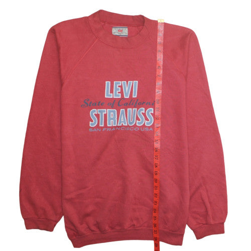 Levi’s Men Red XL Pullover Crew Neck Graphic Sweatshirt