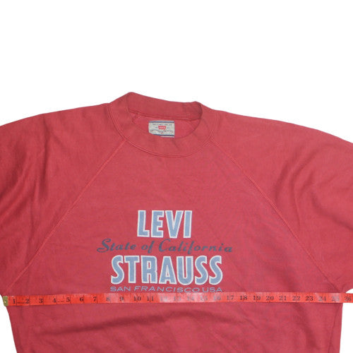 Levi’s Men Red XL Pullover Crew Neck Graphic Sweatshirt