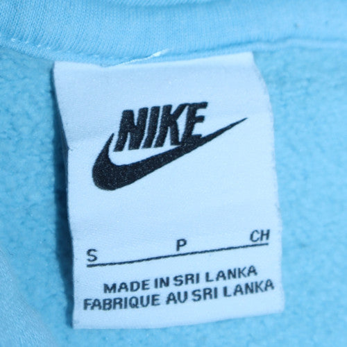 Nike Women’s Blue Pullover Hoodie Small Fleece Lined Casual Sweatshirt